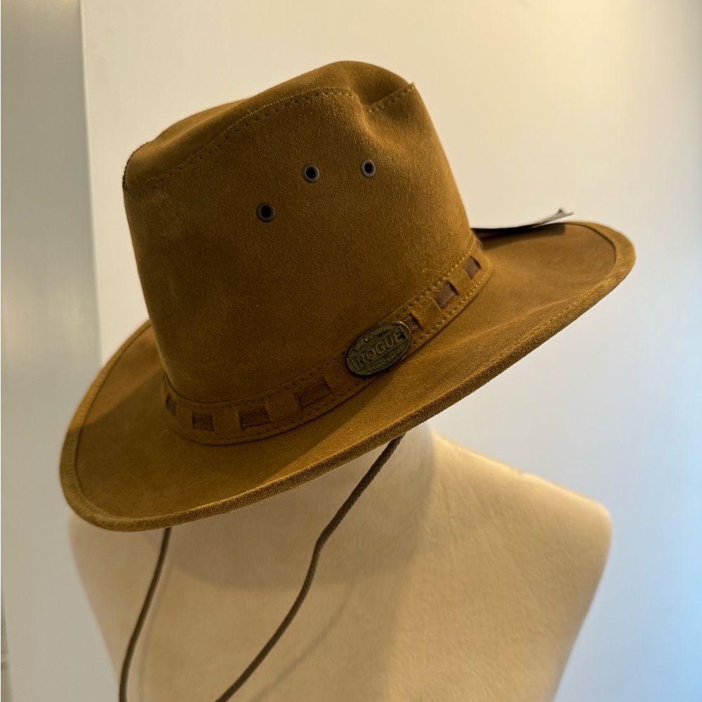 NWT Rogue Tan Suede Leather hat
